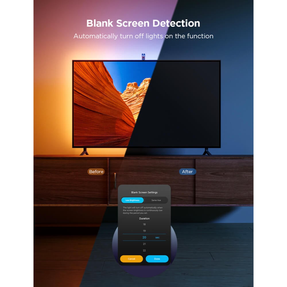 ชุดไฟเส้น GOVEE ENVISUAL TV BACKLIGHT 3 LITE  24 วัตต์  สำหรับทีวี 55 - 60 นิ้ว_6